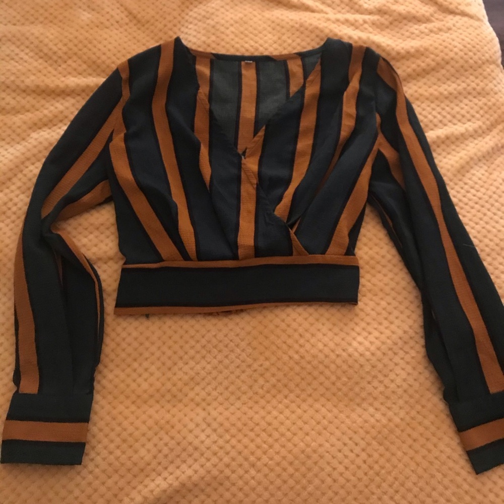 green and yellow crop top! - Picture 2 of 2